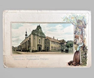 Pilgrimage Church & Franciscan Monastery Velbert GERMANY - Embossed Divided - Picture 1 of 7