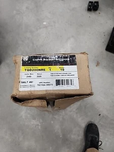 GE TQD200NRE BREAKER ENCLOSURE w/ TQD22200WL BREAKER 200A 240V - Picture 1 of 2