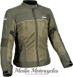 WEISE SCOUT LADIES VENTED TEXTILE MOTORCYCLE MOTORBIKE JACKET - OLIVE - NEXT DAY - Picture 1 of 17