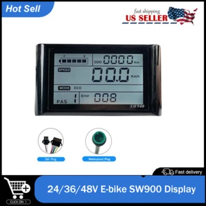 24V/36V/48V SW900 LCD Display Meter Control Panel For Electric Bicycle E-Bike US - Picture 1 of 10