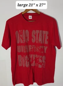 T-shirt vintage anni 90 Ohio State Buckeyes uomo rossa grande punto singolo/USA - Foto 1 di 5