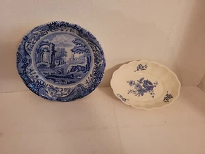 Spode Italian Blue Cereal Bowl + Spode Trinket Dish - Picture 1 of 8