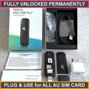 New Unlocked Huawei Telstra E8372h -608 4GX LTE USB Pro Wi Fi Plug & Play White - Picture 1 of 13