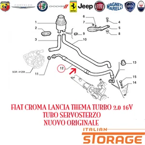 FIAT CROMA LANCIA THEMA TURBO 2.0 16V TUBO SERVOSTERZO NUOVO ORIGINALE 82463149 - Imagen 1 de 1