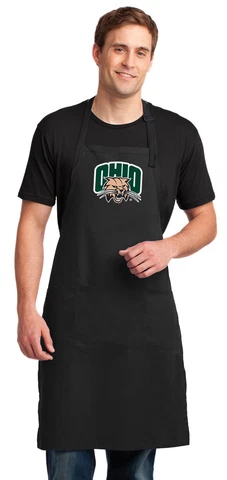 Ohio University Bobcats Apron Large APRONS Barbecue ADJUSTABLE w/ POCKETS! Cover