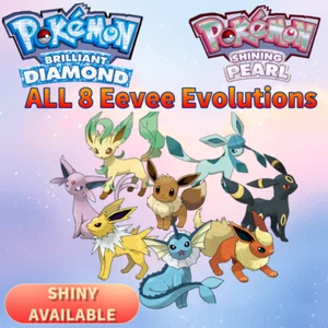 ✨ All Shiny 8 Eevee Evolution 6IV ✨ Pokemon Brilliant Diamond Shining Pearl - Bild 1 von 9