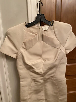 Vestido Zac Posen Nuevo con Etiquetas Marfil Seda Talla 10  Foto 1 de 4