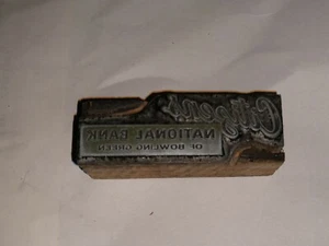 Impresoras tipográficas de impresión bloque Citizens National Bank of Bowling verde - Imagen 1 de 5