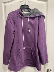 Bearsland Maternity Nursing Hoodie Sweatshirt Breastfeeding with Pockets Large - Picture 1 of 6