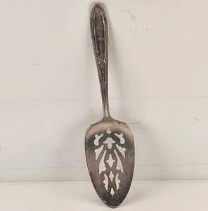 Pie Server Isabella Pattern Silver Plate Scroll Edge Marked USA 8.25" - Bild 1 von 8
