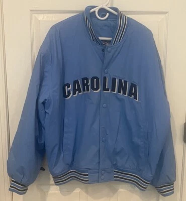 Men's Steve & Barry's North Carolina Blue/White Nylon Jacket Size Large EUC - Image 1 of 3