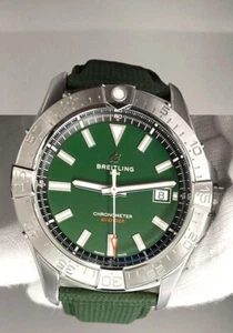 BREITLING Avenger Automatic 42MM Green Dial Leather Men's Watch A17328101L1X1 - Picture 1 of 6