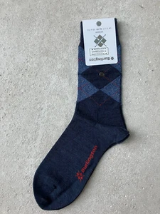 Burlington FASHION Socken Damen Gr.36-41 Schurwolle Blautöne Lurex silber Argyle - Bild 1 von 4