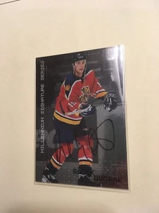 1999 00 BAP MILLENIUM Radek Dvorak NHL #111 FLORIDA PANTHERS AUTO on CARD NHLPA - Picture 1 of 2