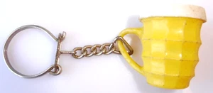 PORTE CLES DES ANNEES 60 KEYCHAIN - MOUTARDE PARIZOT  PHOTO RECTO-VERSO - Picture 1 of 2