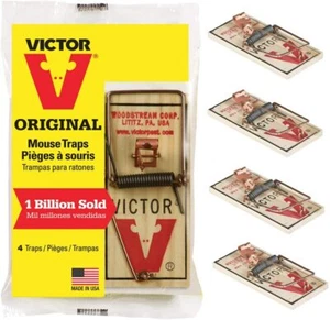 Trampa para ratón a presión de madera con pedal de metal Victor M150 - (4 trampas) - Imagen 1 de 1