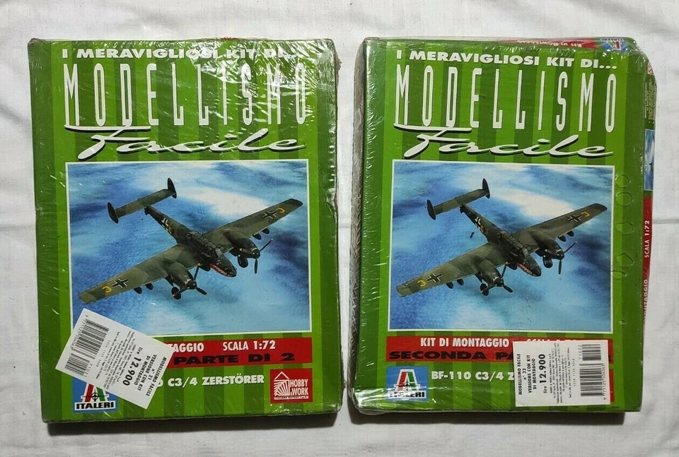 KIT DI MONTAGGIO BF-110 C3/C4 ZERSTORER ITALERI 1:72 MODELLISMO FACILE 21 22 - Immagine 1 di 4