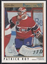 1991-92 Patrick Roy Montreal Canadiens O-Pee-Chee Premier Hockey Card #14