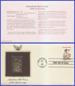 USA7 #1910 U/A GOLDEN REPLICA FDC   American Red Cross Centennial - Picture 1 of 1
