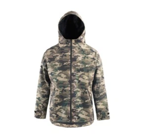 PAIKKA Raincoat S/M Unisex Green camouflage Reflective Rain Coat - Finish Rain - Picture 1 of 12
