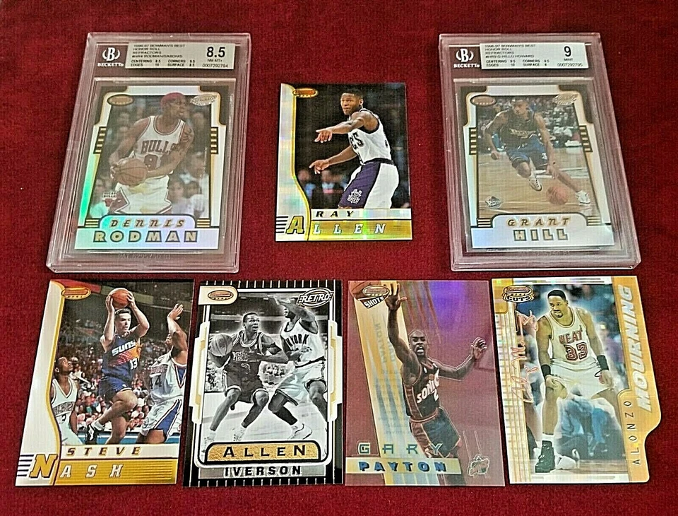 1996-97 BOWMAN'S BEST Atomic Refractor Wright ALLEN CUTS RETRO Mourning Iverson - Image 1 of 1