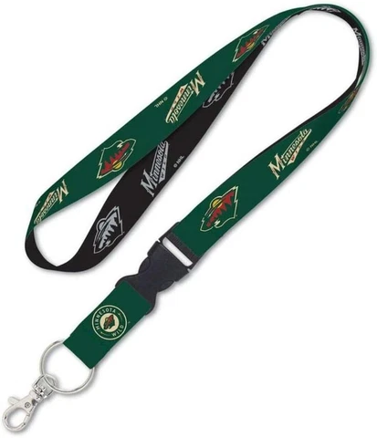 Minnesota Wild Lanyard with Detachable Buckle [NEW] NHL Key Chain Ring Id Cover