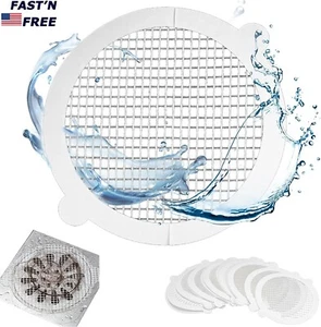 30Pcs Disposable Shower Drain Hair Catcher Mesh Sticker Strainers for Shower USA - Picture 1 of 22