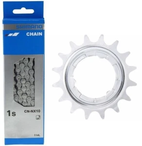 Shimano Nexus Antirost Fahrradkette Nabenschaltung mit Wunsch Ritzel in Silber - Picture 1 of 1