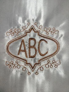 Bridal Satin Western hat liners. Quality liners W/ Monogram Black or Gold HV263 - Picture 1 of 22