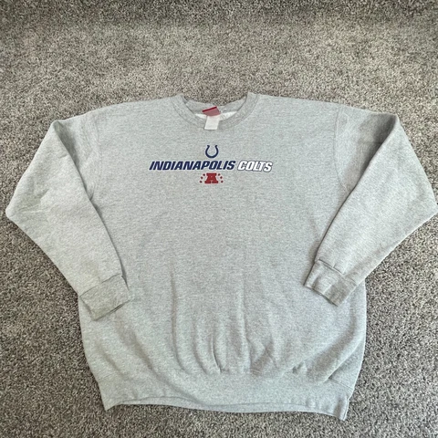 Indianapolis Colts Sweatshirt Mens 2XL XXL Gray Pullover NFL Football * Cover