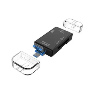 6 in 1 OTG USB 3.0 Type-C Card Reader for Secure Digital/TF Cards (Black) - Bild 1 von 9