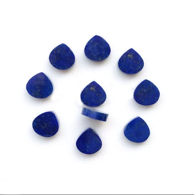 [WHOLESALE] NATURAL LAPIS LAZULI BOTH SIDE FLAT HEART SHAPE LOOSE GEMSTONE - Image 1 of 4