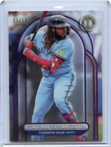 2024 TOPPS TRIBUTE #77 VLADIMIR GUERRERO JR. "PURPLE REFRACTOR" #5/50, BLUE JAYS - Picture 1 of 1