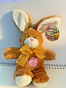 Dan Dee Plush Brown Mini Easter Bunny, Sings "Do Your Ears Hang Low?" 5.5" - Picture 1 of 4
