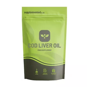 Cod Liver Oil 1000mg 180 Softgel Capsules Pure High Strength Supplement - Picture 1 of 10