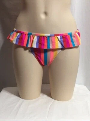 Parte inferior de natación hipster con volantes a rayas multicolores California Waves para niños nueva con etiquetas Foto 1 de 4
