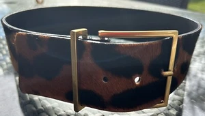 Sandro Womens Cameron Leopard Belt Suede Size 1/S France - Picture 1 of 4
