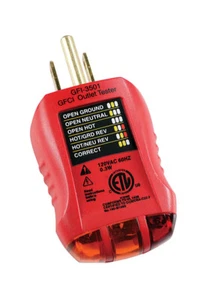 Gardner Bender GFI-3501 Nero/Rosso 110 a 125V presa LED ac e tester GFCI - Foto 1 di 1