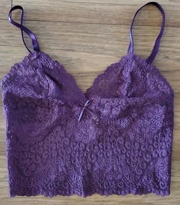 Victoria's Secret 2000's Goth Women's crop sheer lace cami, Sz Small NWOT - Picture 1 of 19