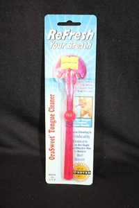 Vintage REFRESH Your Breath OraSweet Tongue Cleaner/Scraper NOS SEALED! RED - Picture 1 of 10