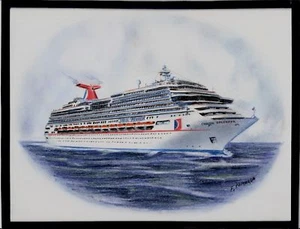 Original Art Work ...ms CARNIVAL SPLENDOR... cruise ship...CCL - Picture 1 of 1