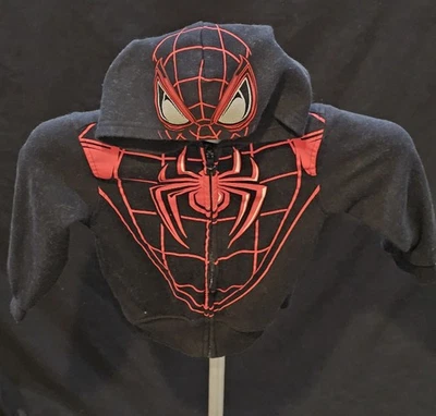 Sudadera con capucha y cremallera Marvel Avengers Boys Cosplay, Miles Morales SpiderMan talla 4 Foto 1 de 3