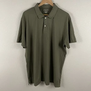 Taylor Stitch Mens 46 Olive Green The Cotton Hemp Polo Shirt - Picture 1 of 5