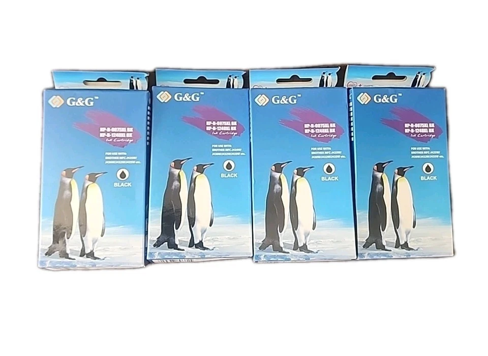 Set of 2 G&G Black Ink Cartridges for Brother Mfc-j425w J432w J430w Printer