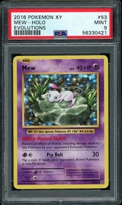 2016 Pokemon Evolutions Mew Holo #53 PSA 9 MINT - Bild 1 von 2