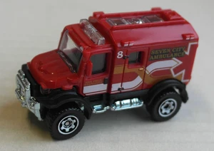 Matchbox 4x4 Scrambulance rot Seven City Ambulance MBX Krankenwagen Mattel red - Picture 1 of 4