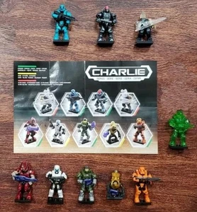 Mega Bloks Halo Charlie Series 9x Mini Figs w/1 Chase Translecent Fig Construx - Picture 1 of 9