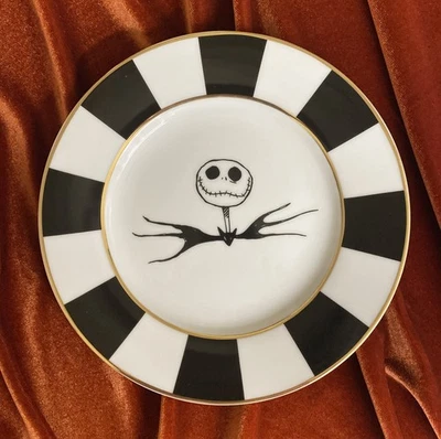 "Pesadilla antes de Navidad Jack Skellington 8"" plato de ensalada de postre Zrike" Foto 1 de 3
