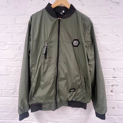 Мужская зеленая куртка-бомбер Philipp Plein 3XL с легким черепом и логотипом издание - Изображение 1 из 4