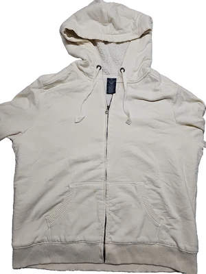 Faded Glory - Women's White Full Zip, Fleece lined full zip hoodie, 2 xl - Image 1 of 4